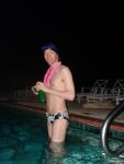 White polka dot cow print water polo speedo, from Argonswim.com (size 26) (pouch) (bulge)