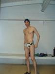 White polka dot speedo
