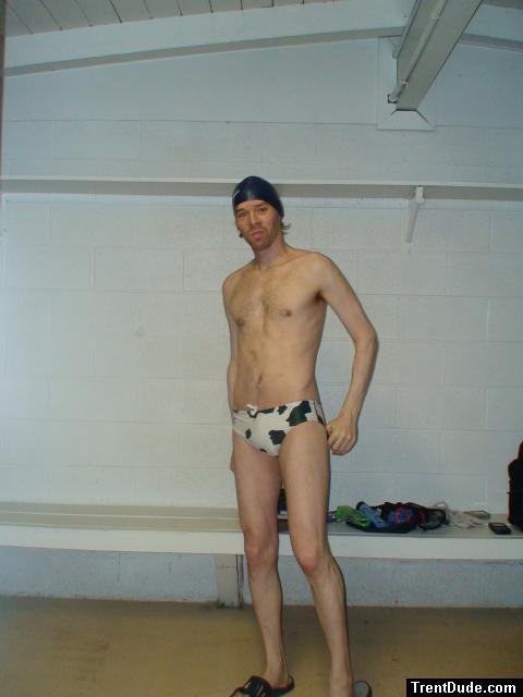 White polka dot speedo