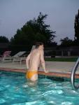 Yellow speedo swimmer (rear)