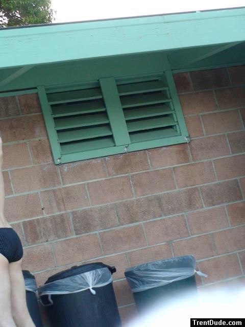 Black speedo with white stripes (rear)