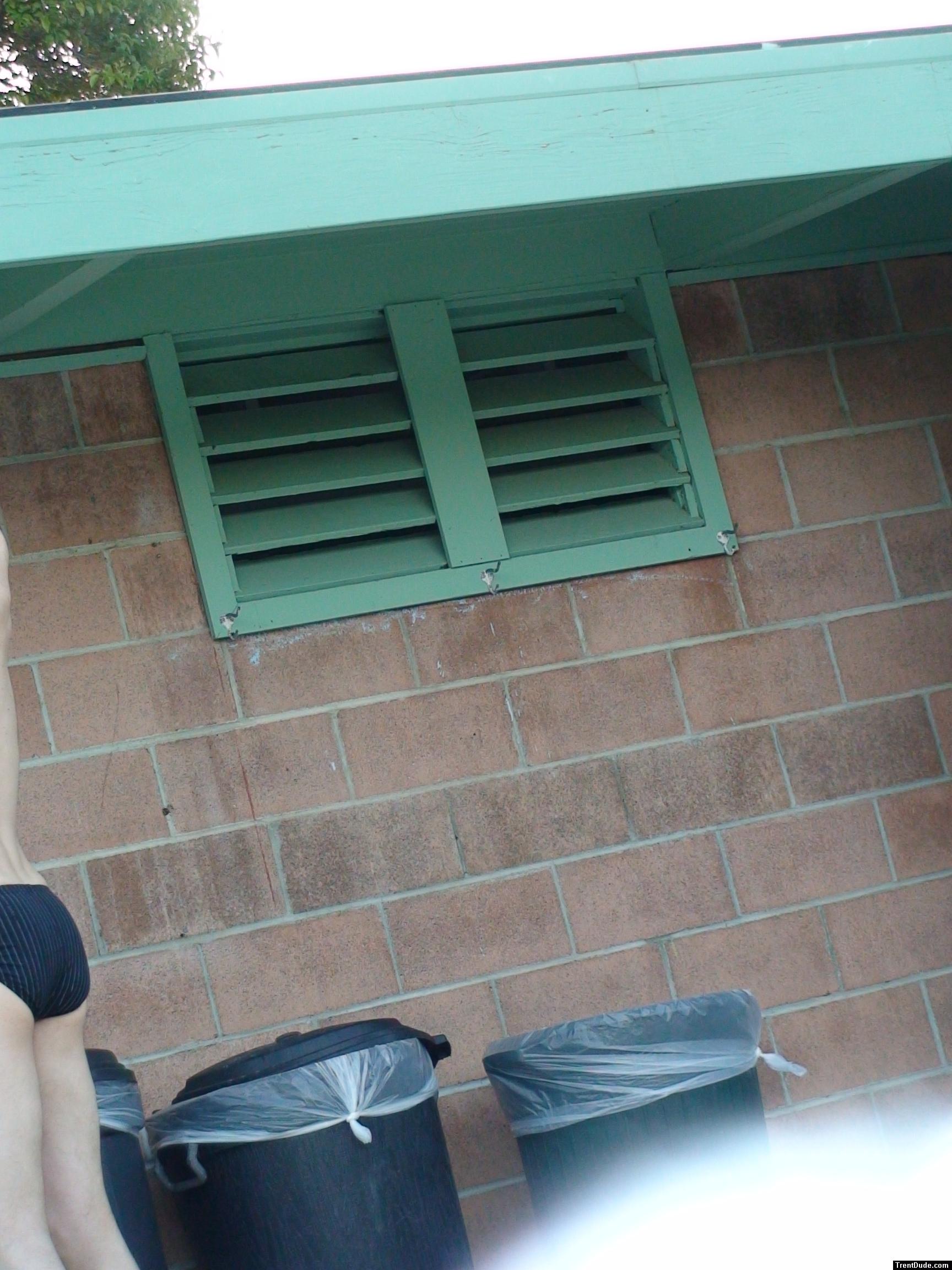 Black speedo with white stripes (rear)