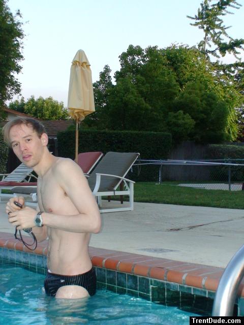 Speedo Mens Paint Stripe - Black - size 34 (bulge)