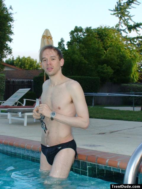 Speedo Mens Paint Stripe - Black - size 34 (bulge)