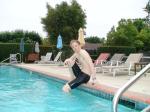 swimmer wearing Dolfin Competition LTF Solid Mens Jammer from Swimoutlet.com (best)
