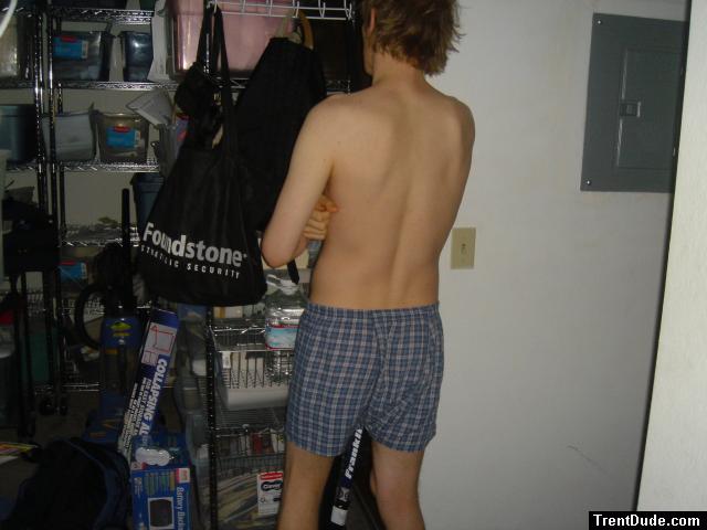 Hanes checkered boxers (butt)