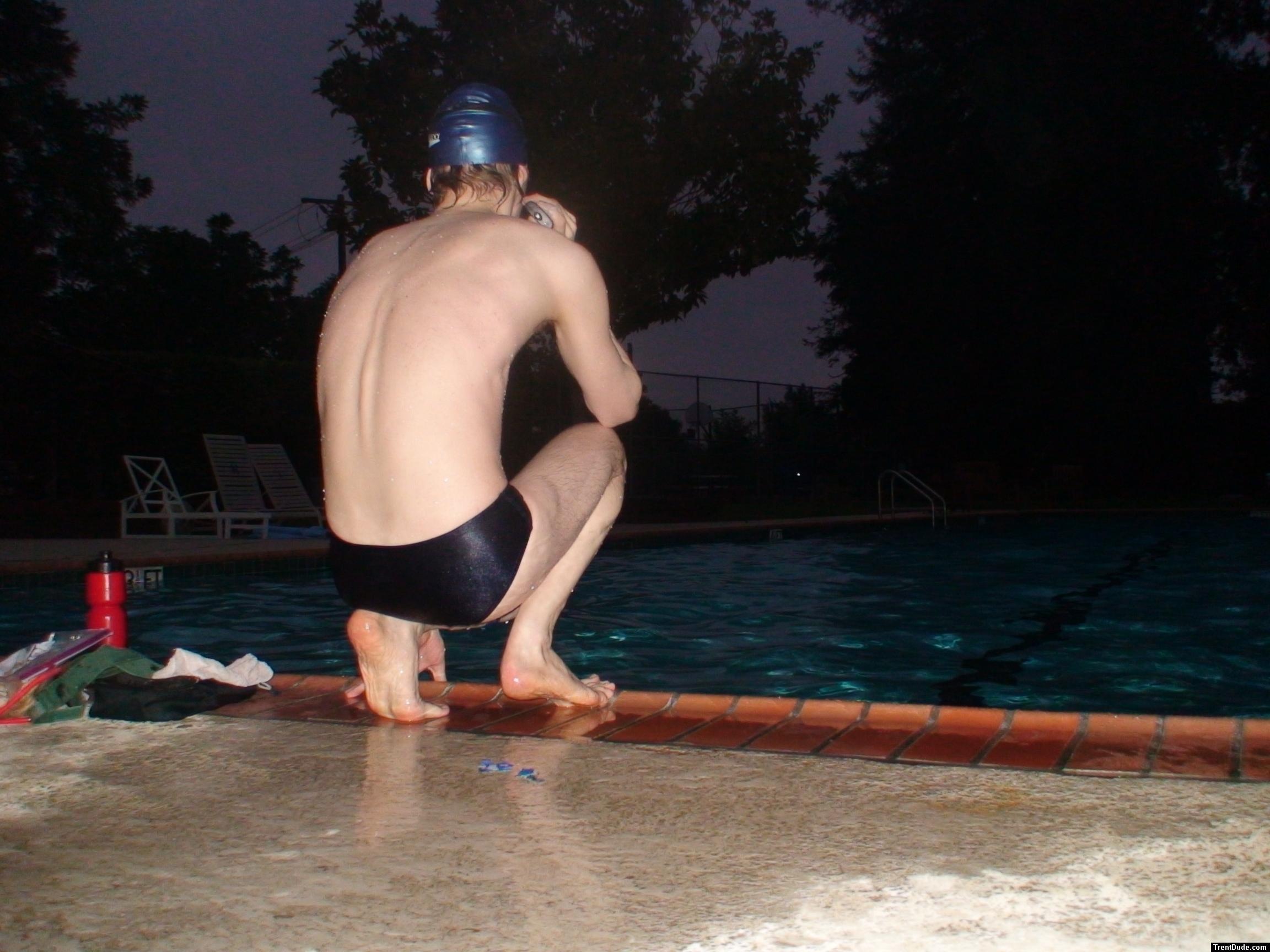 Navy blue swim team speedo size 30 (feet)