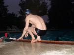 Swim team speedo size 30 (feet) (rear) long hair