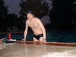Swim team speedo size 30, getting out of the pool (abs)