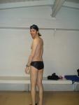 swim team brief in the locker room