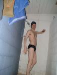 swim brief in the shower