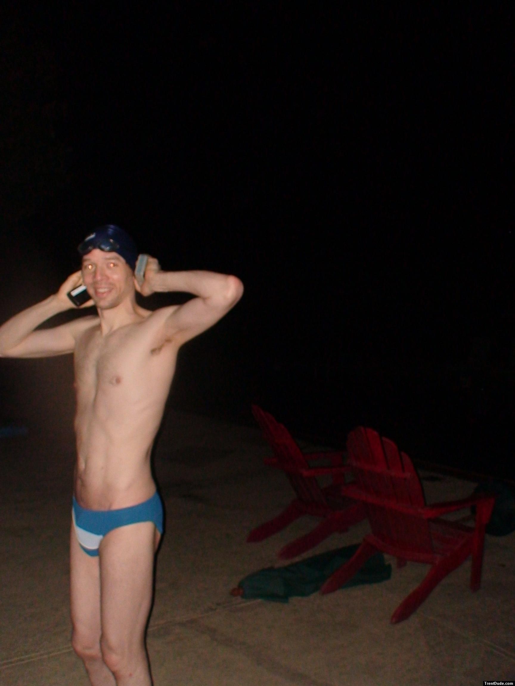 Calvin Klein blue speedo swim brief (smile)
