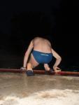 Calvin Klein - Hipster Swim Brief Lagoon/Marina - about to jump in (leg muscles)