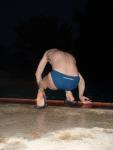 Calvin Klein - Hipster Swim Brief Lagoon/Marina - about to jump in (leg muscles)