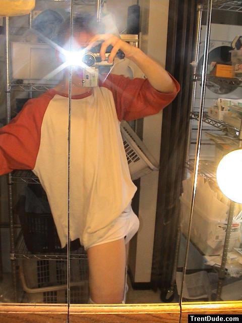 wearing orange shirt