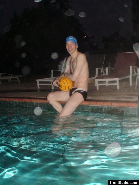 water polo ball in the rain