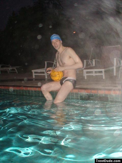 water polo ball in the rain, his weight that morning was 152 lbs