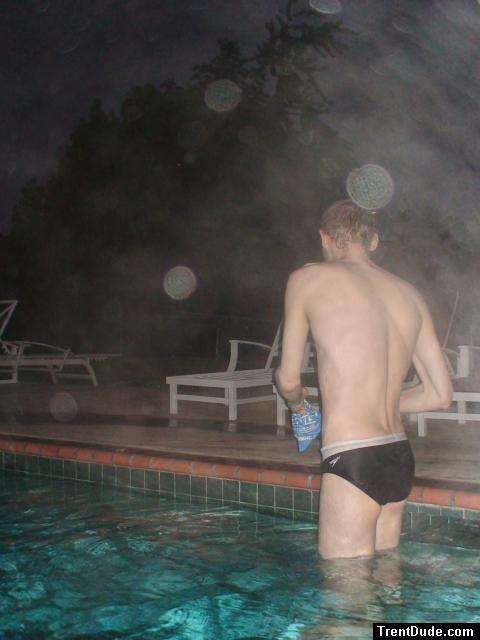 Taking the swim cap off (rear)