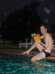 Swimmer dude with yellow Mikasa water polo ball from amazon.com shipped
