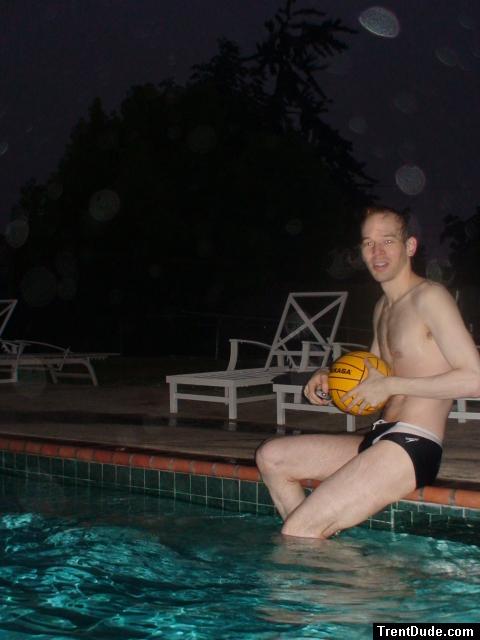 Swimmer dude water polo photo