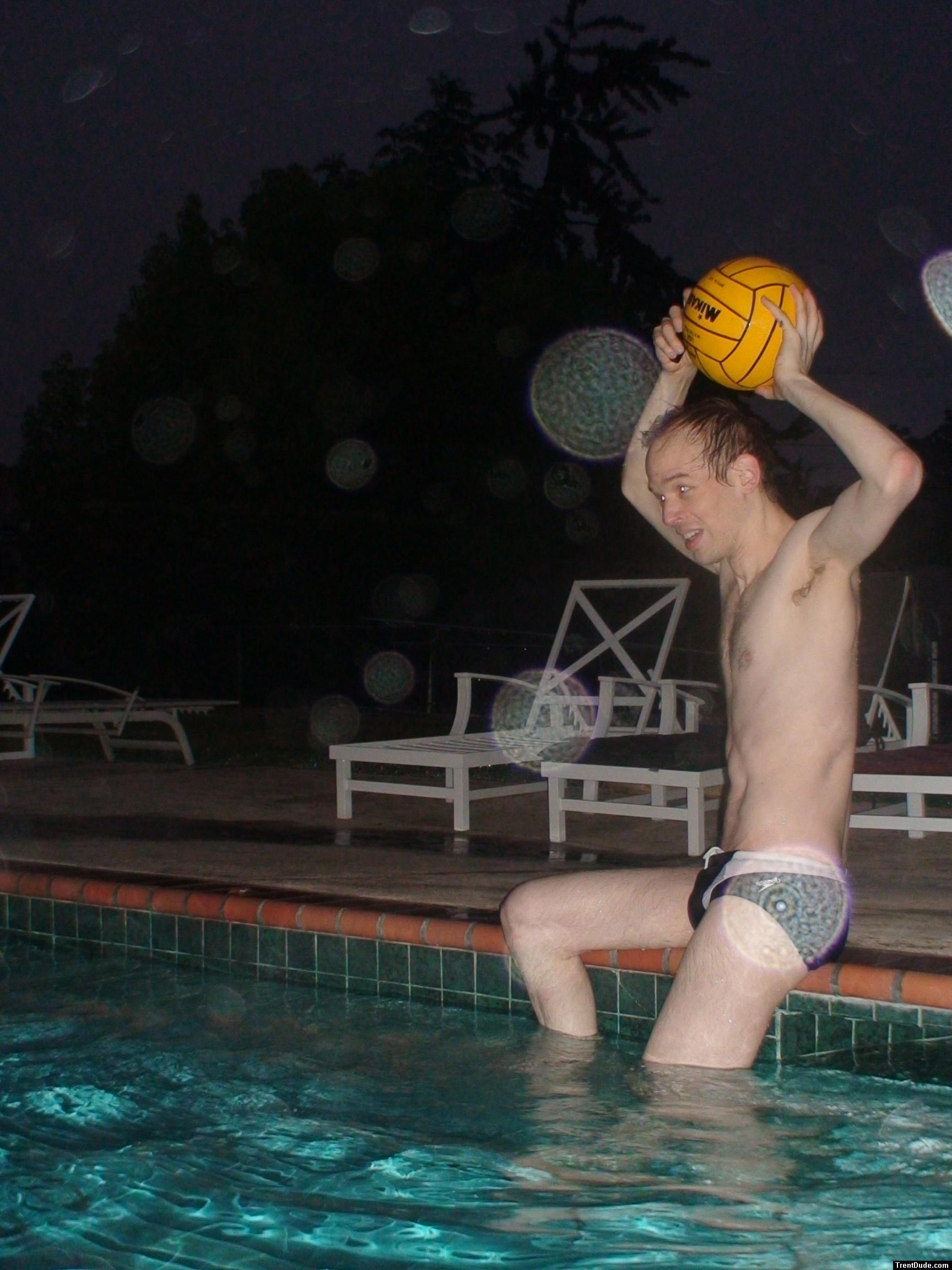 Rain drop made the speedo polka dot!