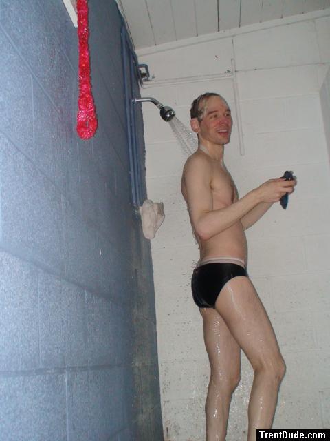 Smiling in the shower