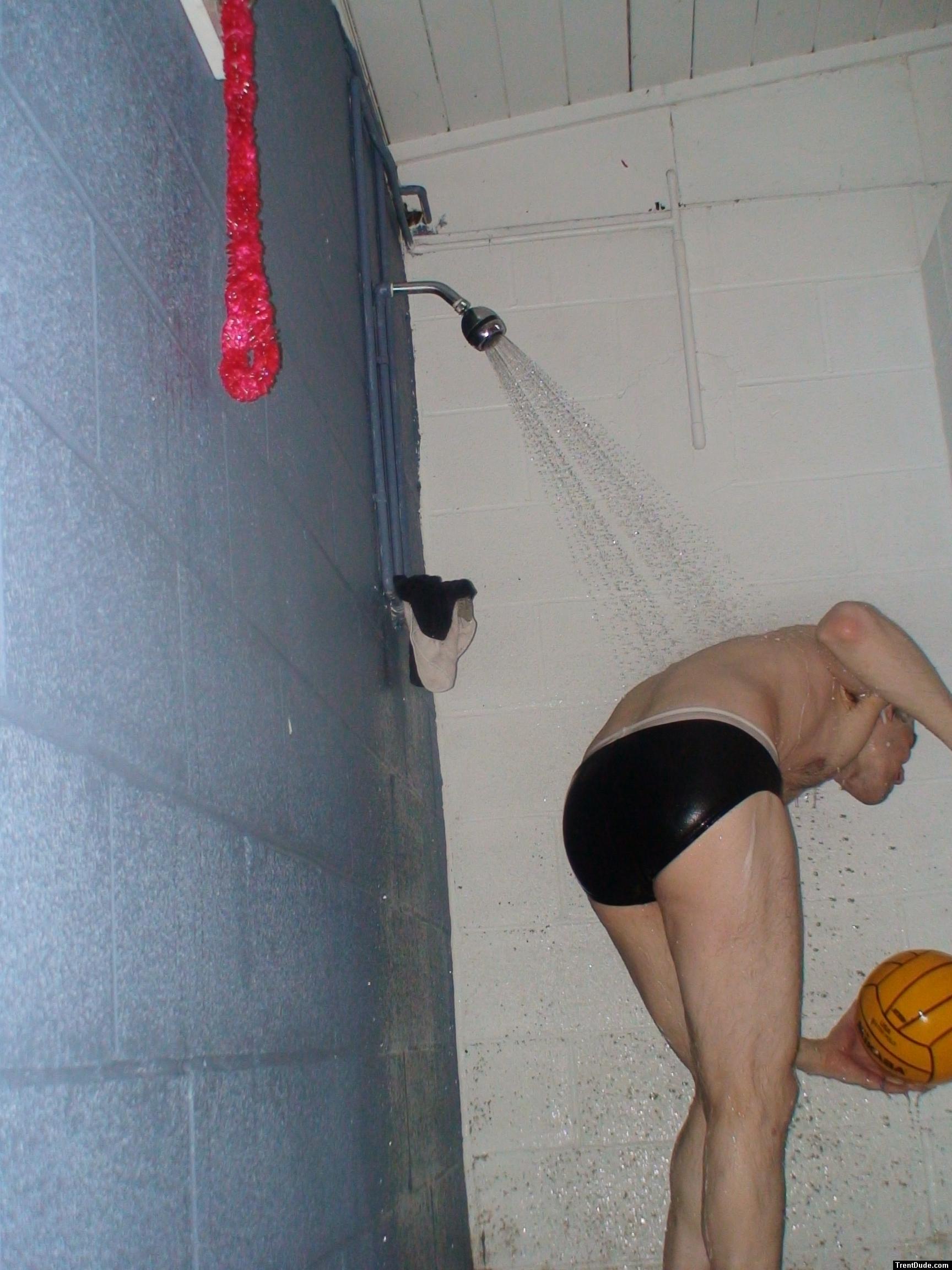 Reaching down for the ball