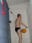 The only other ball he ever showers with