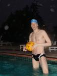 Water polo dude in a speedo holding a ball (smile) )best_