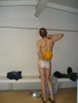 White speedo in the locker room (rear)