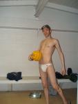 Wearing a white speedo in the locker room (smile)