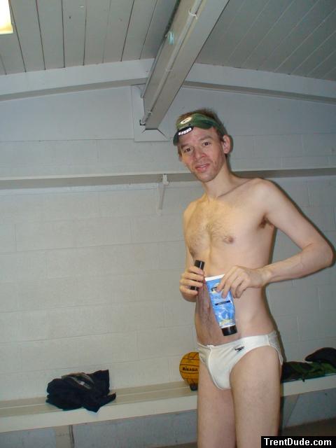 About to put some swim lotion on