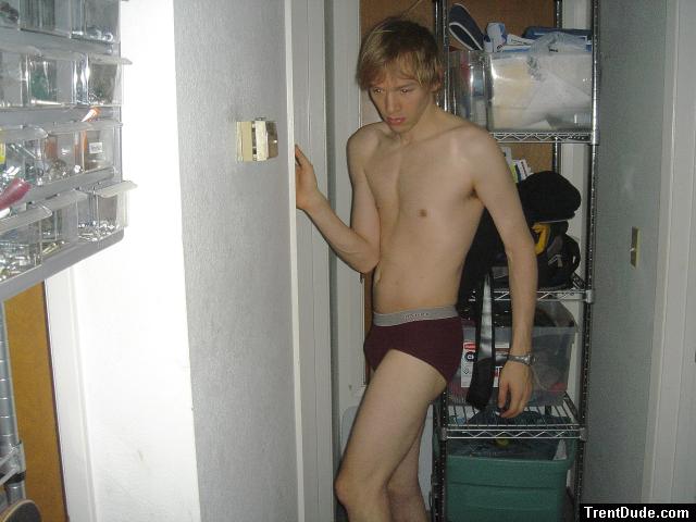 Pondering - Red Hanes briefs