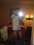 Getting ready for bed.