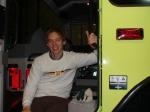 Trent on a fire truck
