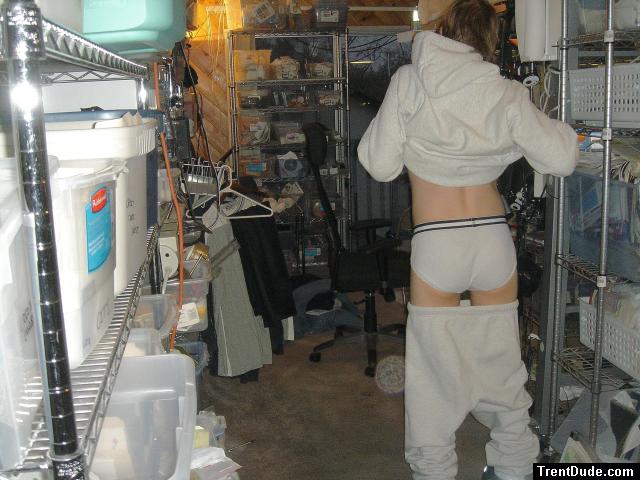 you forgot to pull your sweat pants up?