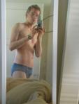 in Blue Patagonia Hiking Underwear!