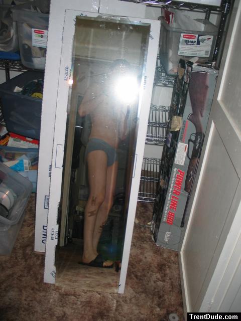 Grey hanes Underwear with bandaids on leg