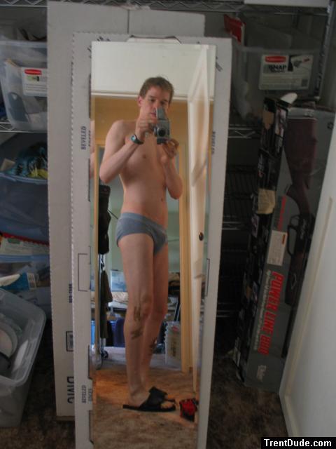 Grey hanes Underwear with bandaids on leg