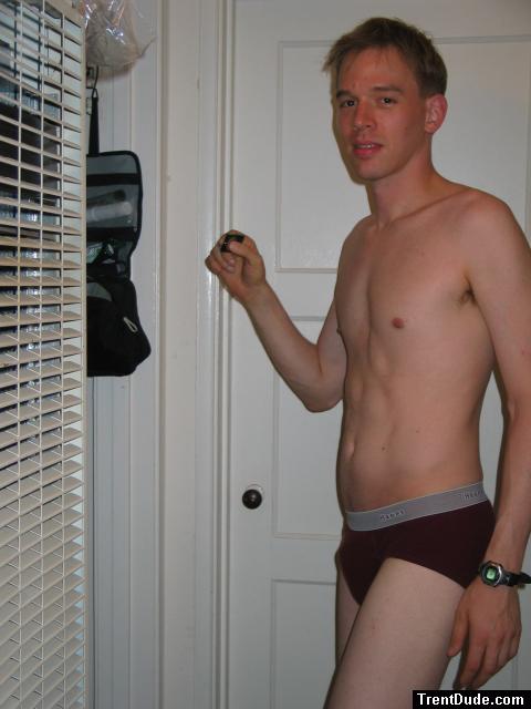 Red hanes briefs, smile!