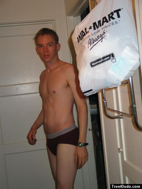 Wal-Mart bag?   Red hanes briefs