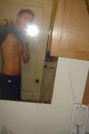 n! Shirtless with blue sweat pants