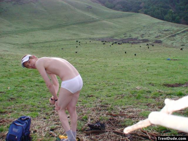 Practicing to be a cow