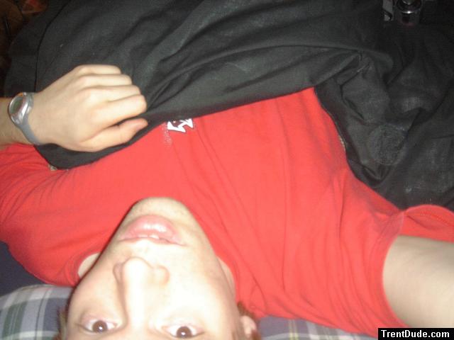 Bed time in Red shirt