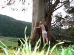 Are you peeing on that nice tree?
