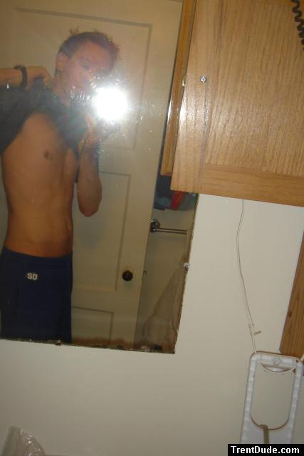 n! Shirtless with blue sweat pants