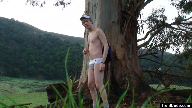 Trent and a Eucalyptus tree and Tommy hilfiger underwear