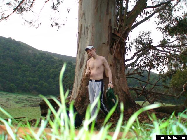 Shirtless by a
