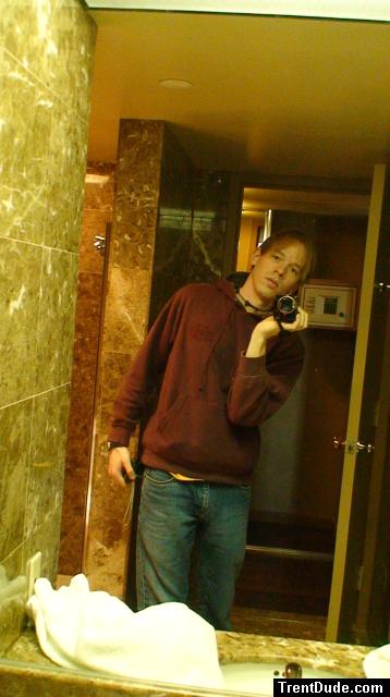 Hotel room in Lake Tahoe california (wearing Quiksilver jeans, Everlast Sweat shirt)