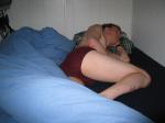 Sleeping in Red Hanes Fashion Briefs underwear (butt)